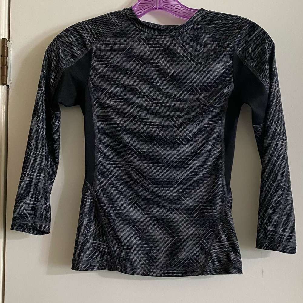 Champion Kids Black Geometric Long Sleeve Tee